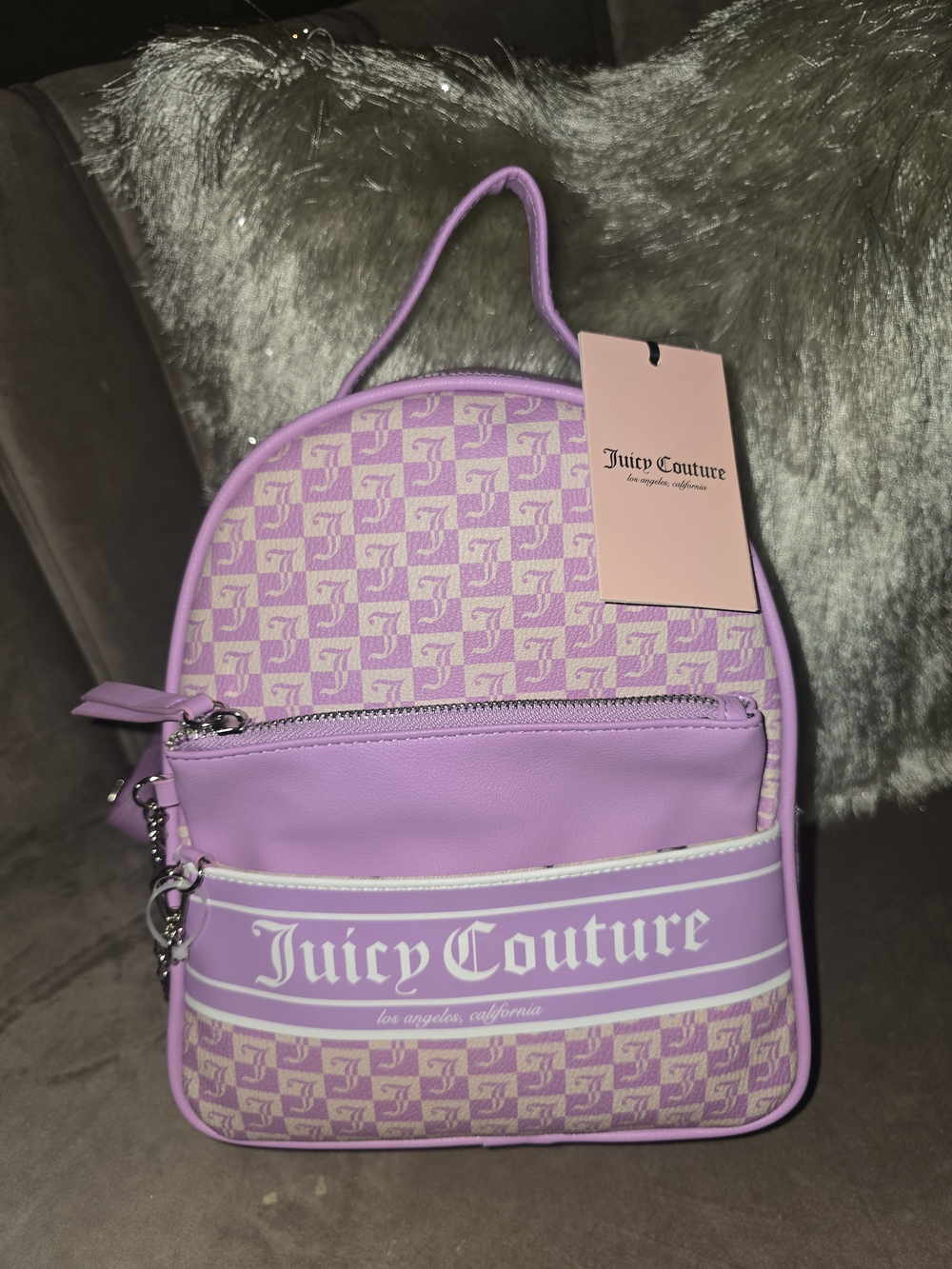 Juicy Couture Lavender Logo Mini Backpack